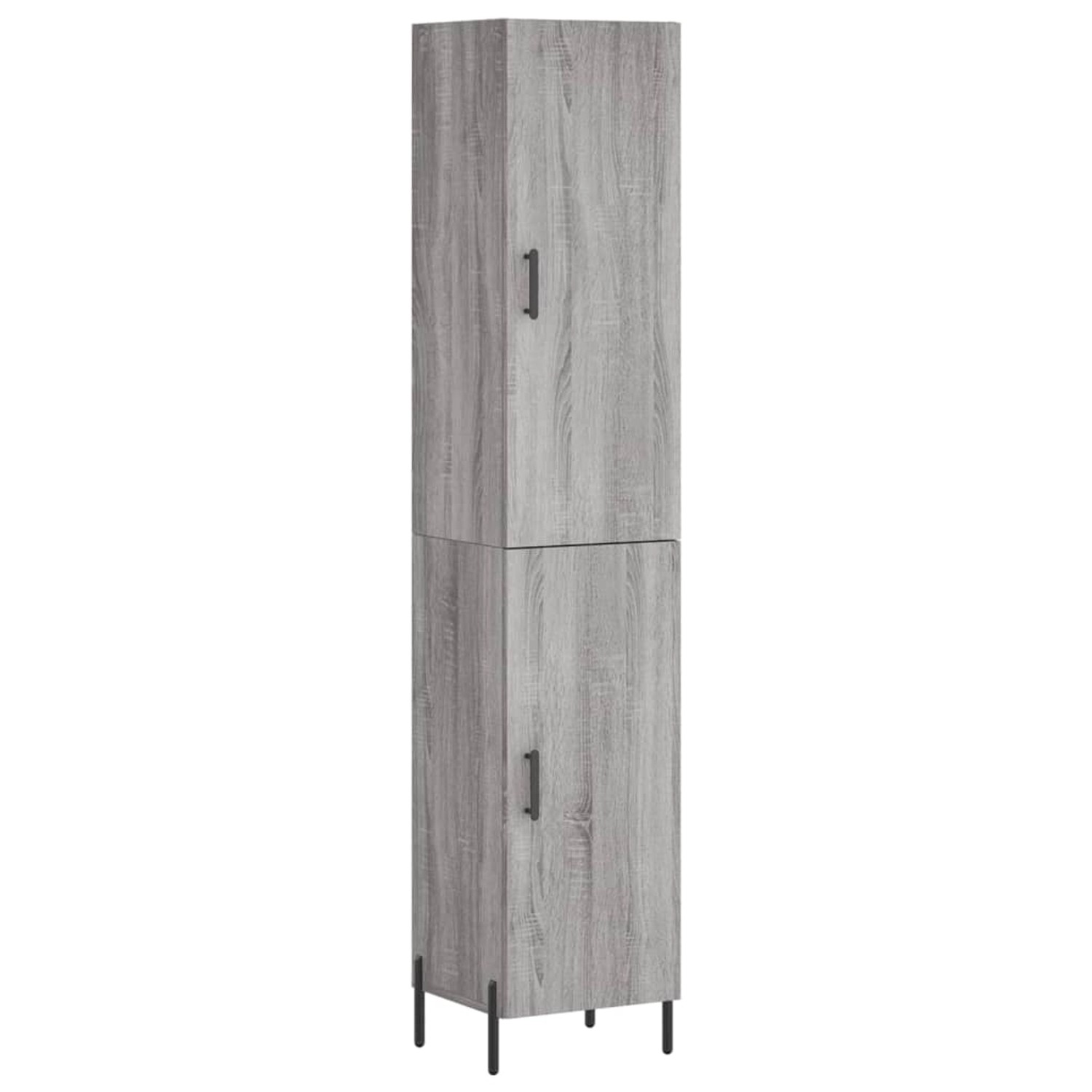 vidaXL Highboard Grau Sonoma 34,5x34x180 cm Holzwerkstoff 3198799 günstig online kaufen