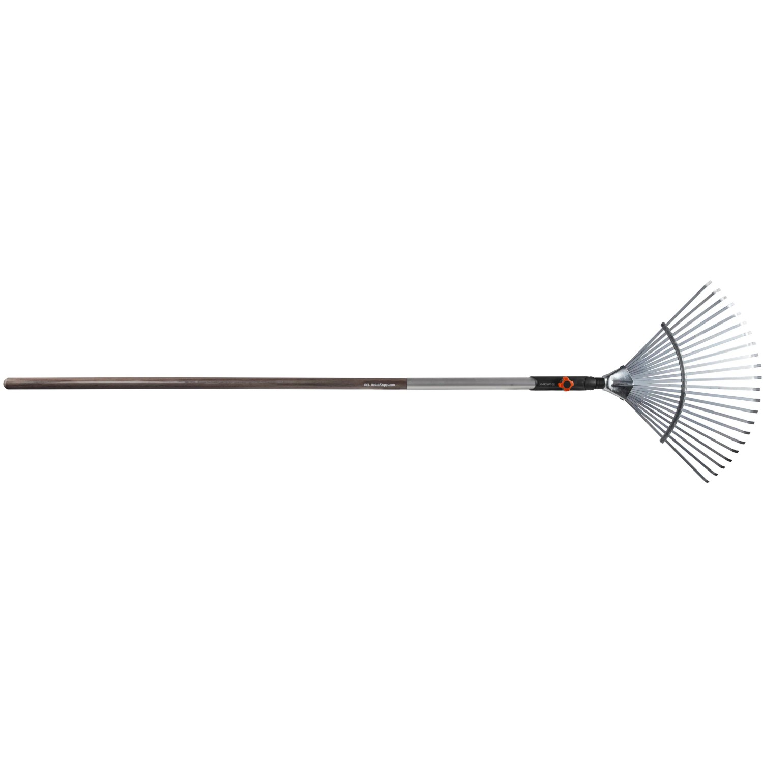 Gardena Combisystem-Fächerbesen zum Zusammenfegen von Laub und Gartenabfällen.