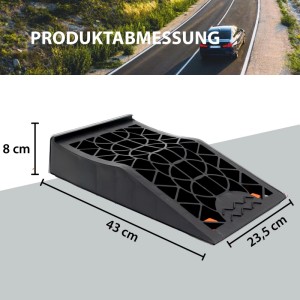 TRUTZHOLM Auffahrkeil (2er-Set) mit Stopper, 42x23x8cm, bis 5t belastbar. Zubehör für Autoanhänger.