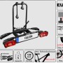 Eufab Falcon Fahrrad-Kupplungsträger für 2 Fahrräder, mit Schnellverschluss und Abklappmechanismus.