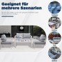 MeXo Gartenmöbel Set aus Aluminium Loungeset für 4 Personen Weiß_6
