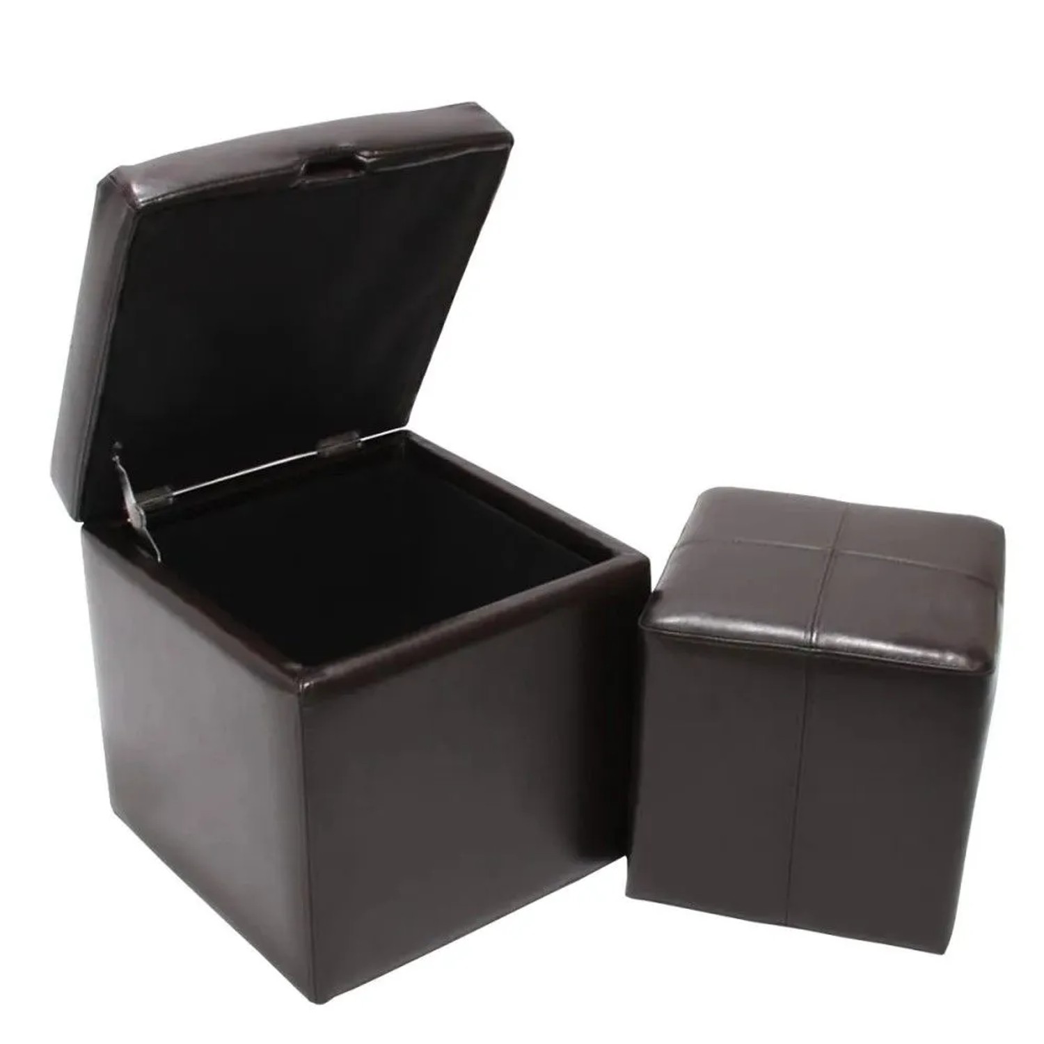 MCW Sitzhocker Carrara 2er-Set Braun