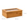 Relaxdays Teebox Bambus Natur Lackiert Luftdicht 8 Fächer 9 cm x 28 cm x 16 cm 0,8 kg_4