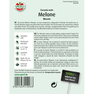 Sperli Zuckermelone F1 Galia-Typ Masada Samenpackung für 5-7 Pflanzen.
