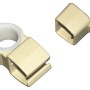 Gardinia U-Halter mit Endkappen, beige, 2er-Pack für Stilgarnituren.