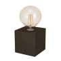 Eglo Tischleuchte Prestwick 2, bronze, mit Würfel-Fuß und Leuchtmittel. Design-Tischlampe.