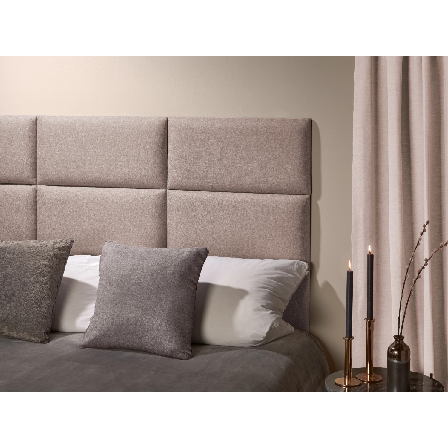 OBI Vorhang Creme 2er-Set, 135x250 cm, mit Tunnelzug. Blickdicht und ideal zur Verdunkelung.