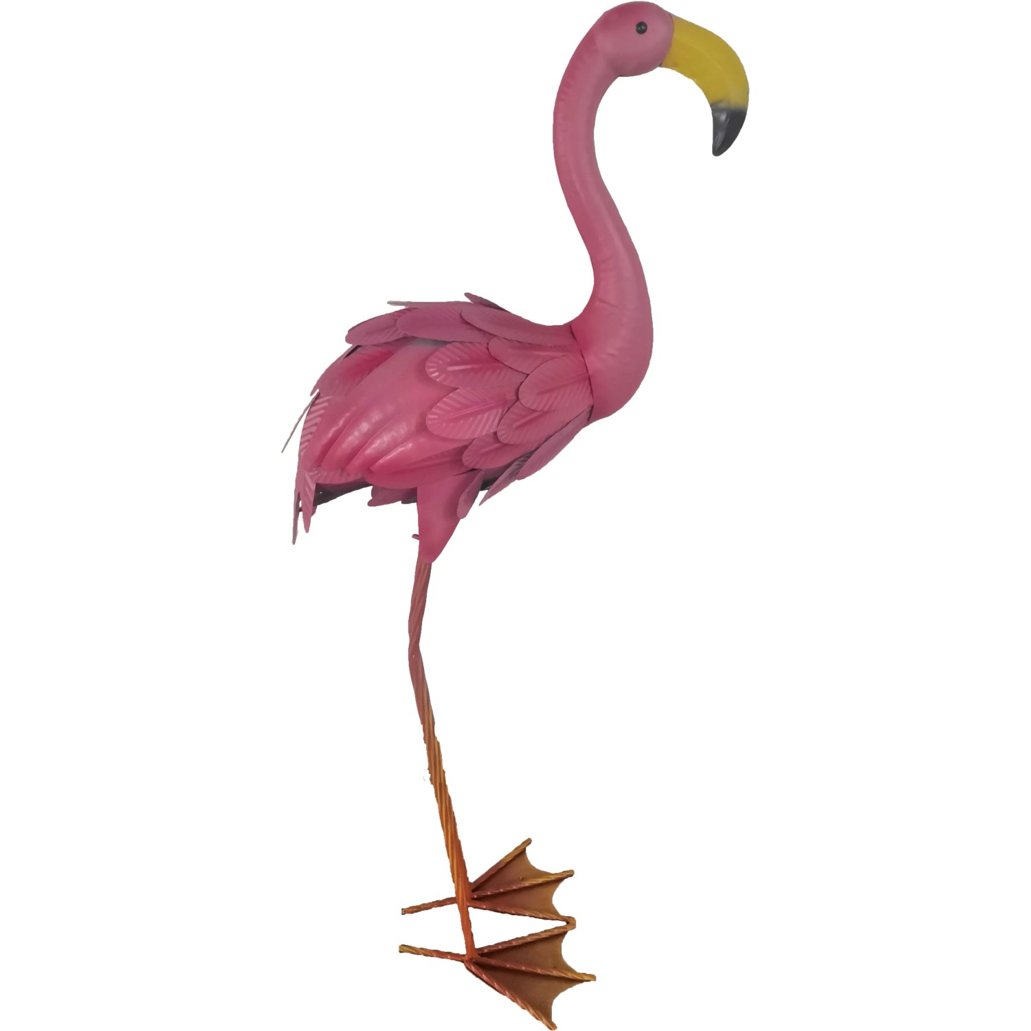 Gartenfigur Flamingo Aus Metall – 59 Cm Hoch, Handgefertigt, Wetterfest
