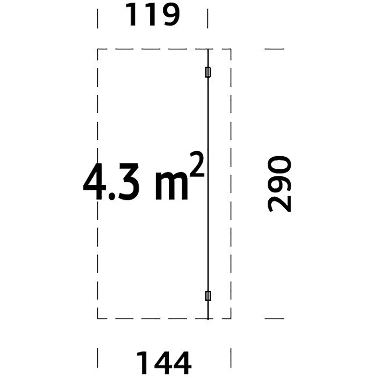 Palmako Schleppdach für HolzGartenhäuser 144 cm x 290 cm kaufen bei OBI