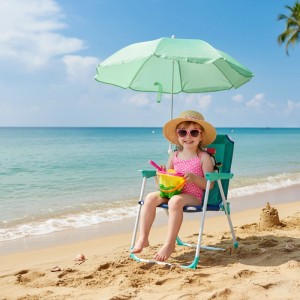 Relaxdays Kinder Klappstuhl Metall mit Sonnenschirm 51,5 cm x 36 cm x 37,5 cm