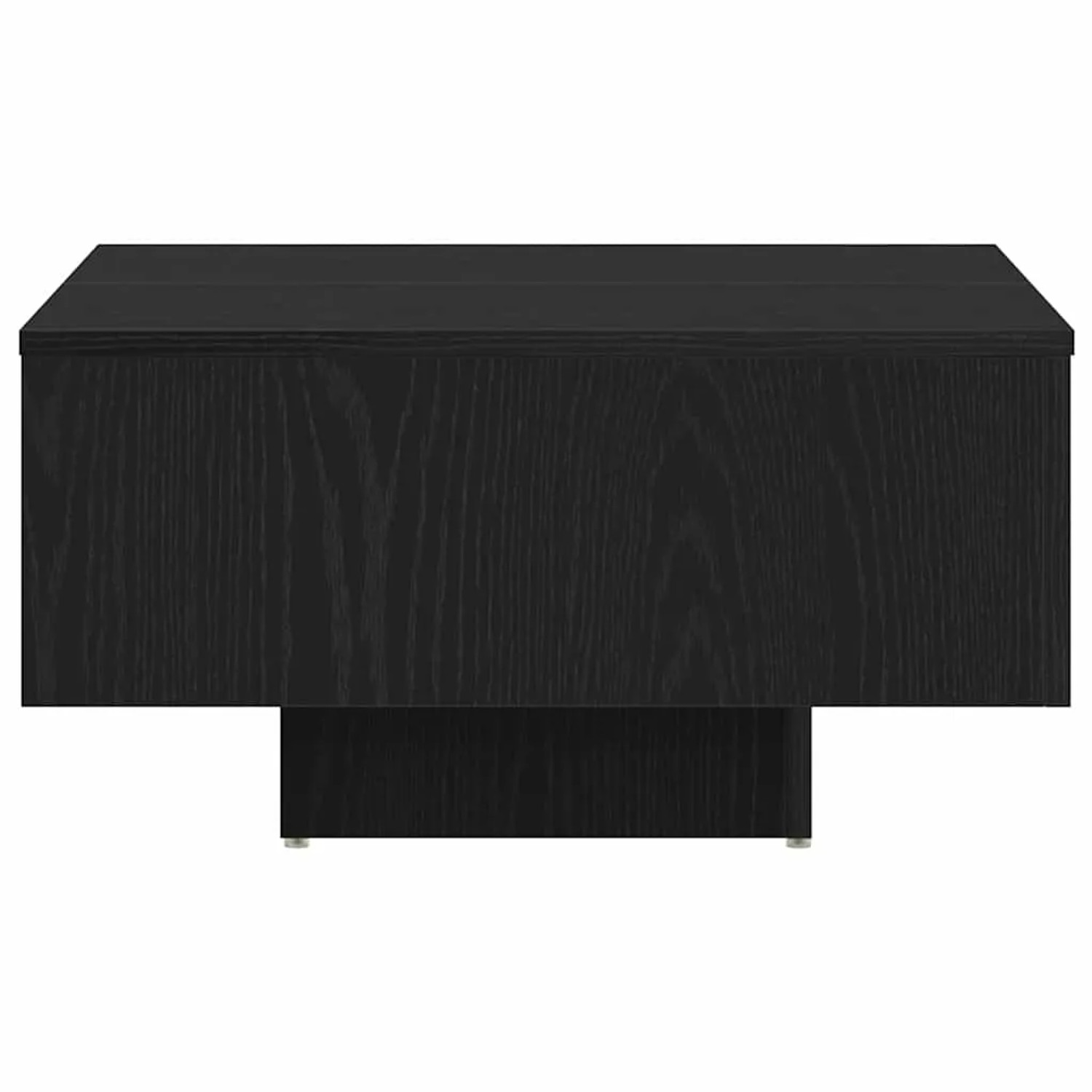 vidaXL Couchtisch schwarz Eichen-Optik, quadratisch, aus Holzwerkstoff. Moderner Wohnzimmertisch.