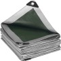 WOLTU Abdeckplane 3x6m, wasserdicht, grau-grün, PE 180g/m² mit Ösen.