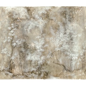 Marburg Vliestapete Wald, florales Design in Beige, 270x318cm. Fototapete für Wohnraum.