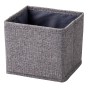 Graues Fackelmann Universalkörbchen Textil, 13x12x14 cm, zur Aufbewahrung.
