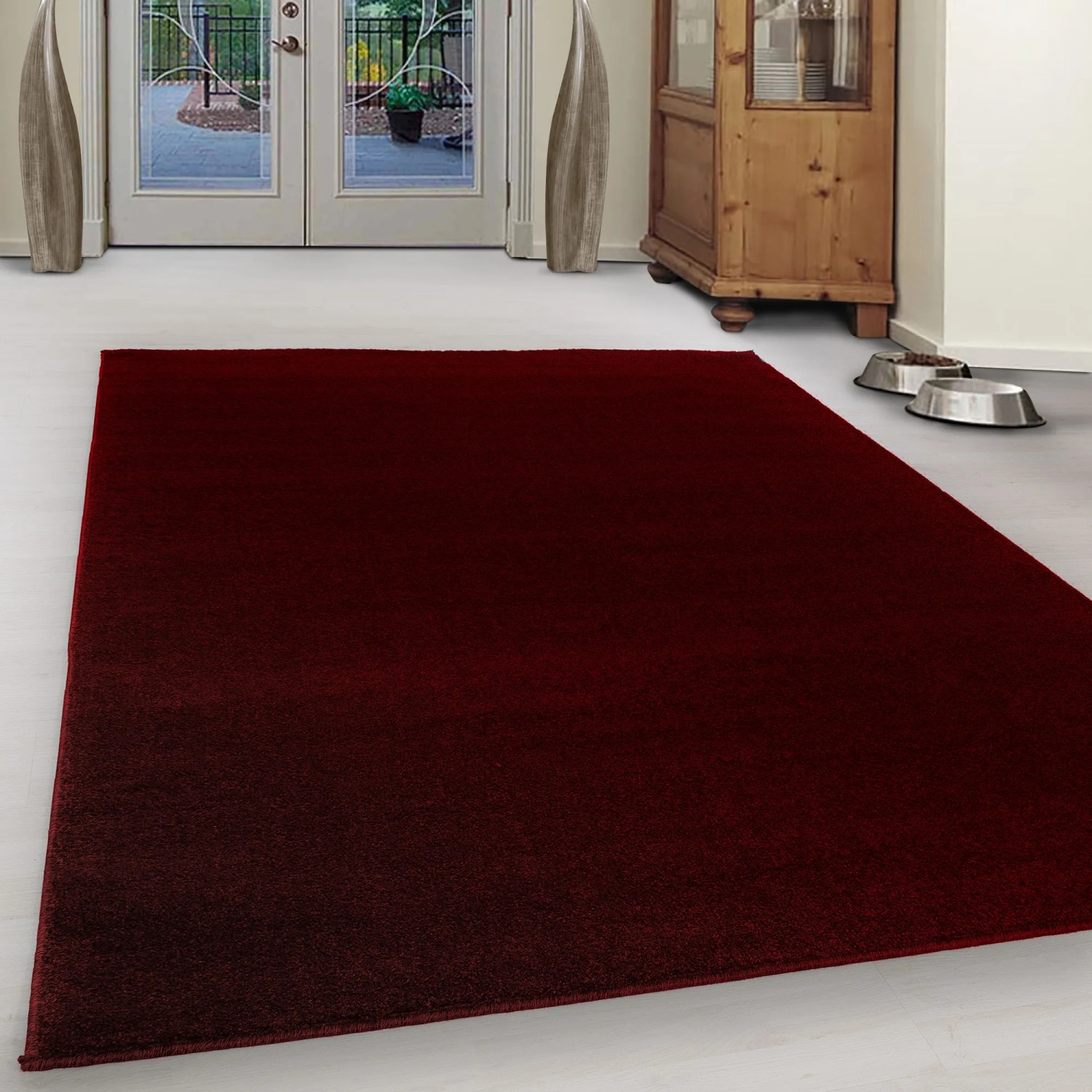 Roter Ayyildiz Kurzflorteppich Ata 7000, 120x170 cm. Moderner Teppich für Wohnräume.
