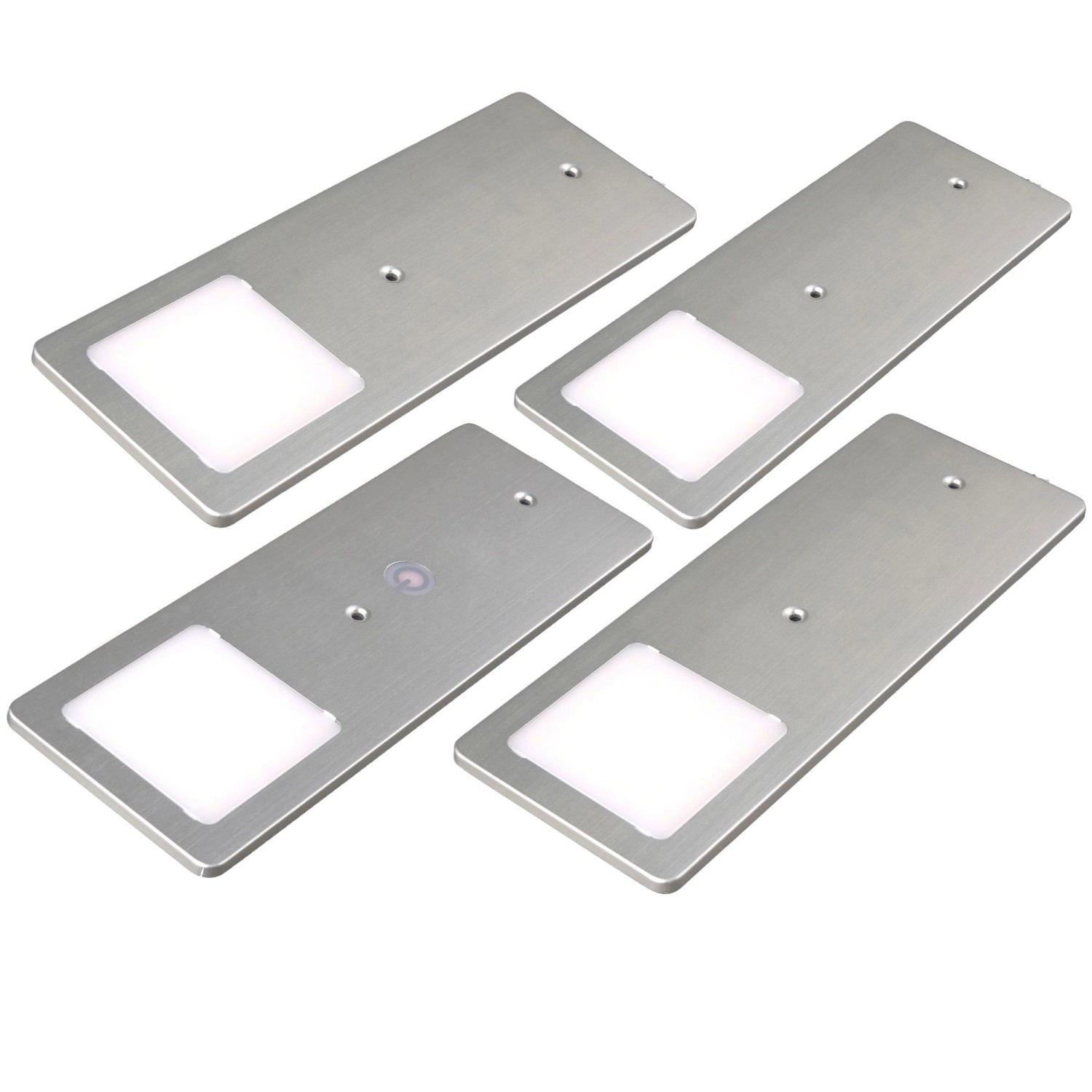 Thumbnail - kalb LED Unterbauleuchten Silber 5W Sehr Flache Küchenleuchte Touchdimmfunktion 4er Set Warmweiß