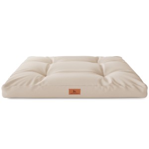 Beiges Knuffelwuff Hundekissen Gatsby Cordura, 75x50cm. Robustes Hundebett für Komfort.
