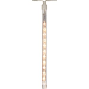 LED-Lichtstab mit 120 warmweißen LEDs und transparentem Kabel für stimmungsvolle Außenbeleuchtung.