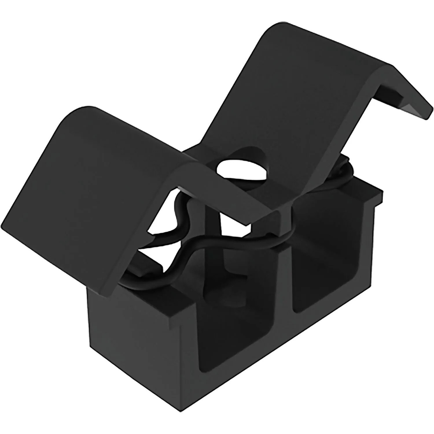 Fath Clip-Kabelbinder Item System Nut 8 mit 2 Kammern Kunststoff Schwarz 10 Stück