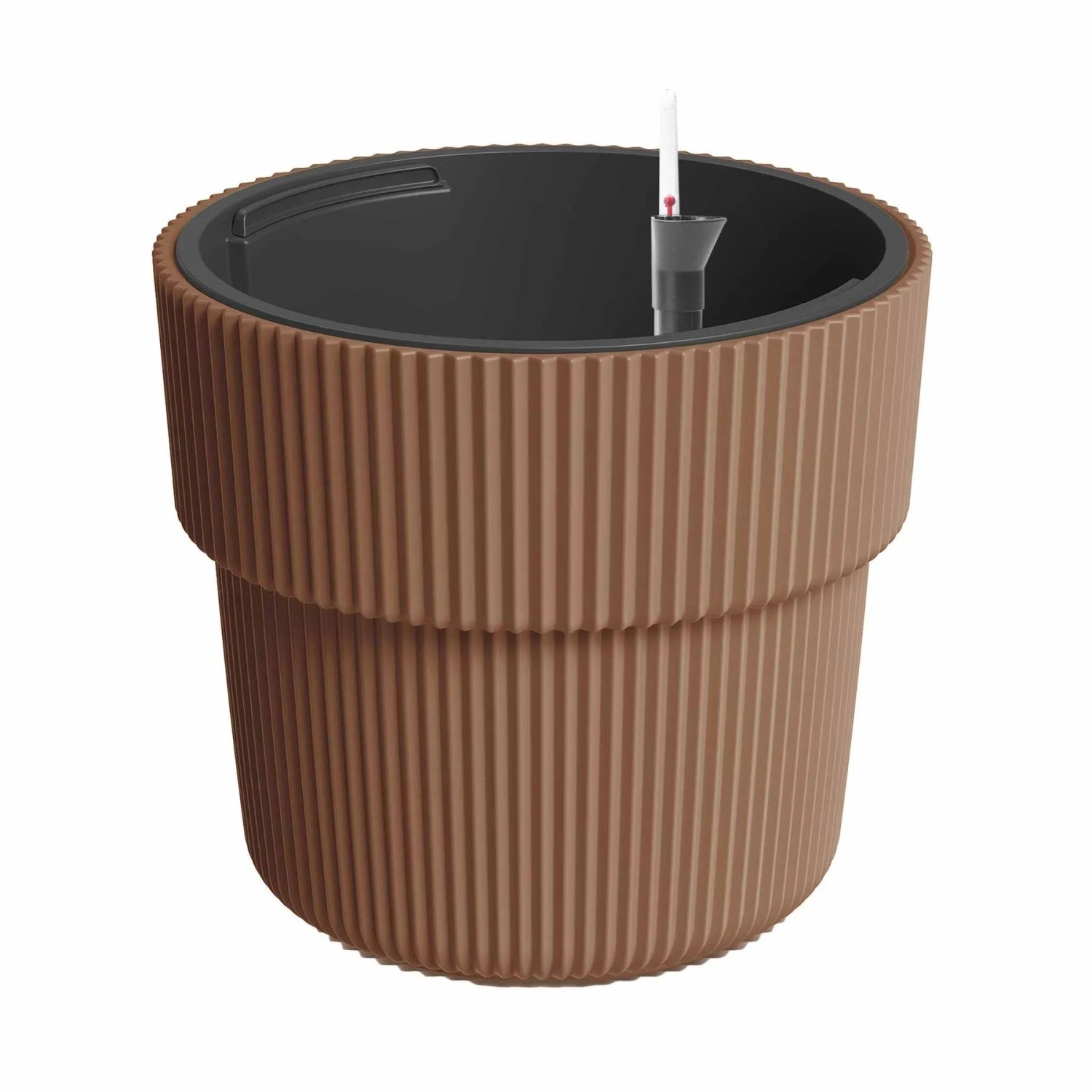 VidaAtHome.de Design-Pflanzgefäß VYLU ø 40cm mit Bewässerungseinsatz Braun