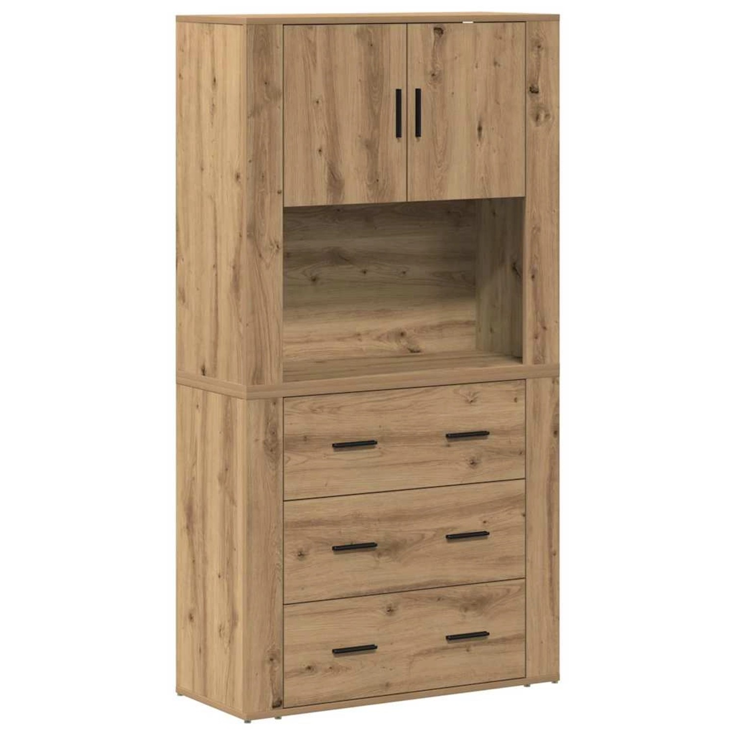 vidaXL Highboard Artisan-Eiche 80 x 33 x 150 cm Holzwerkstoff 3334344