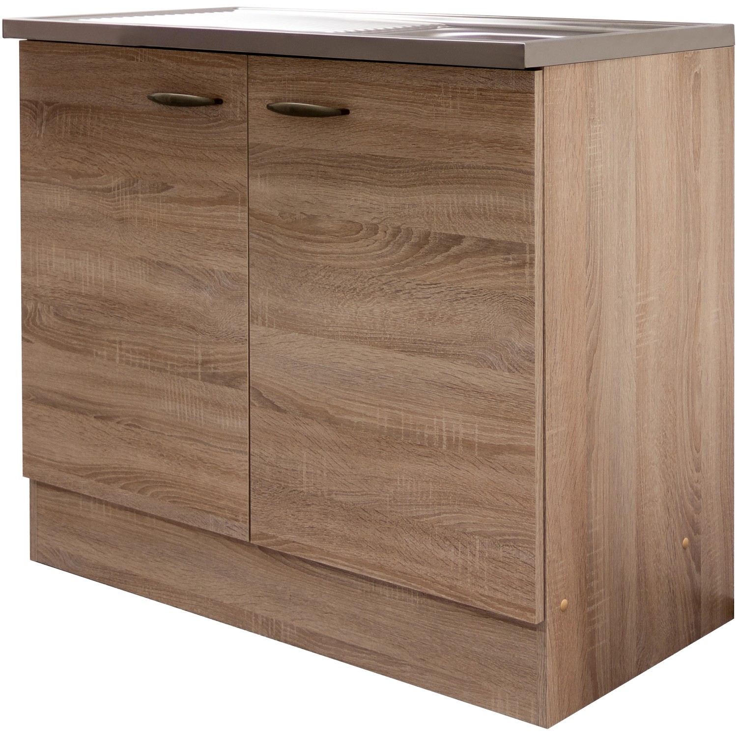 Flex-Well Classic Spülenunterschrank 100 cm Oslo Sonoma Eiche