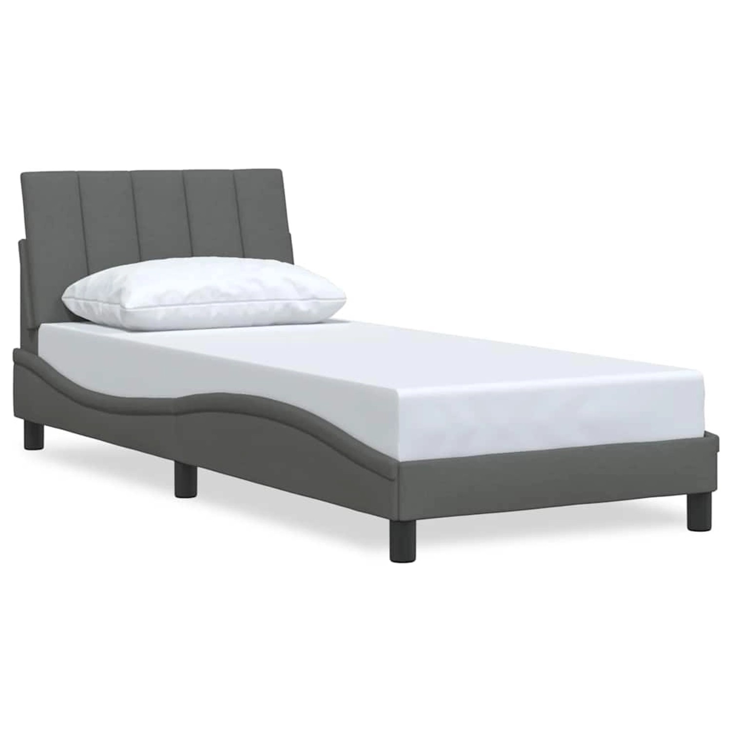 vidaXL Bettgestell ohne Matratze Hanko Dunkelgrau 90x190 cm Stoff 3310357 günstig online kaufen