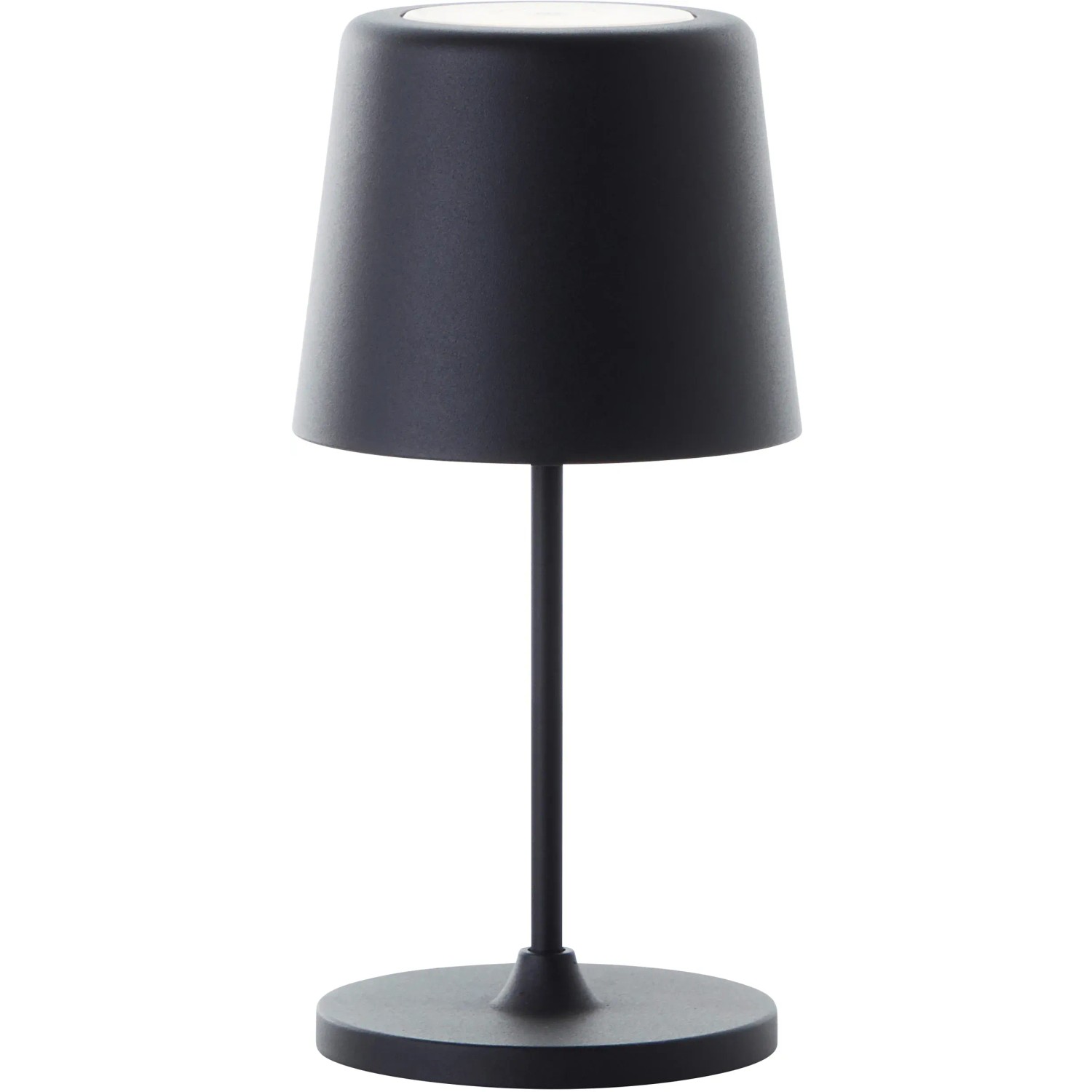 Schwarze, matte LED-Tischleuchte Kaami, 37 cm, für den Außenbereich.