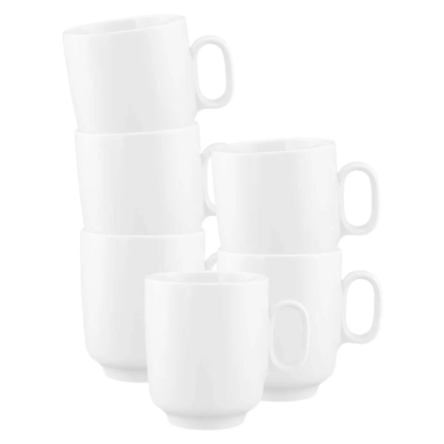 Seltmann Weiden Sento Home Henkelbecher 400 ml 6er Set Weiß