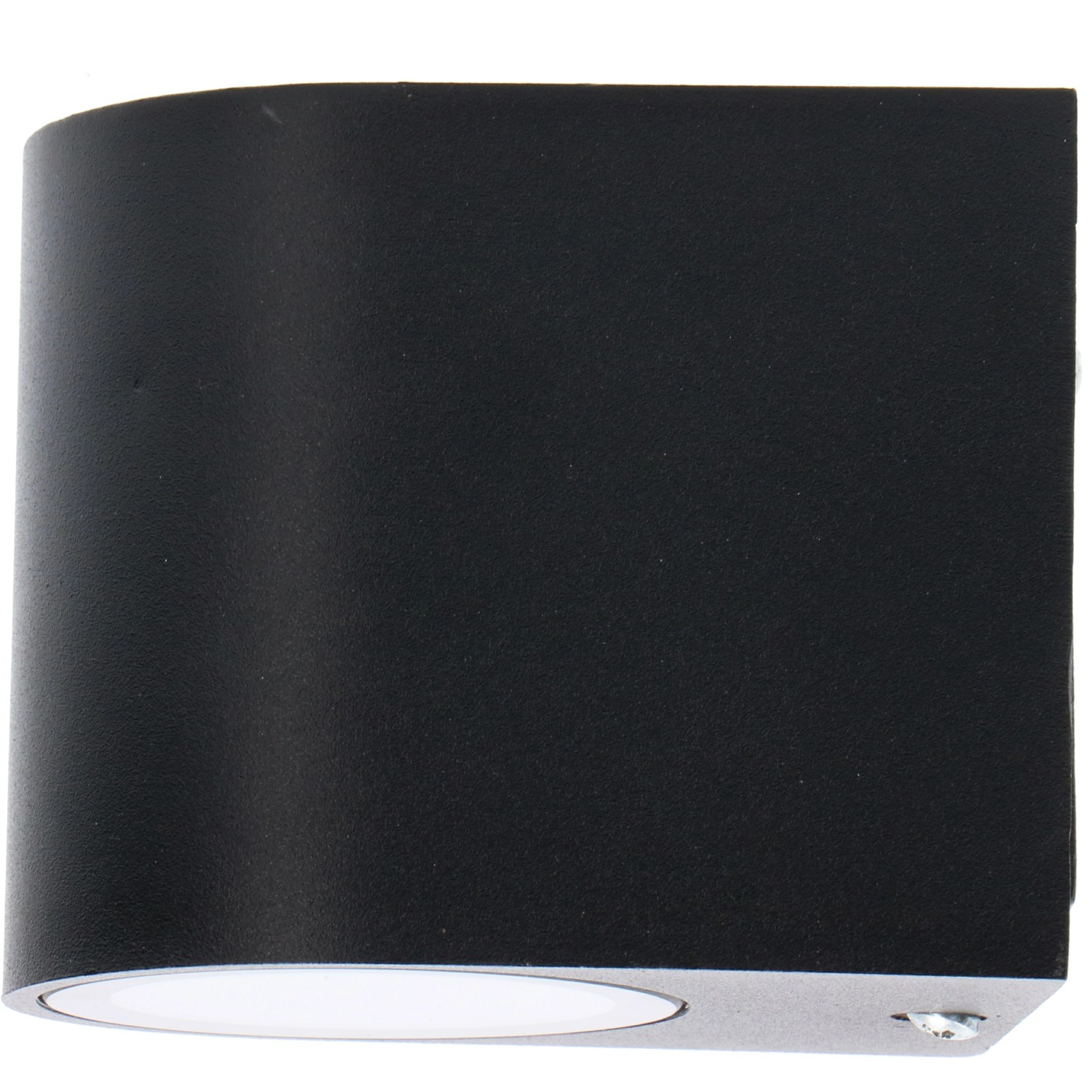 Schwarze, halbrunde LED Außenwandleuchte von LED`s light, 1-flammig.