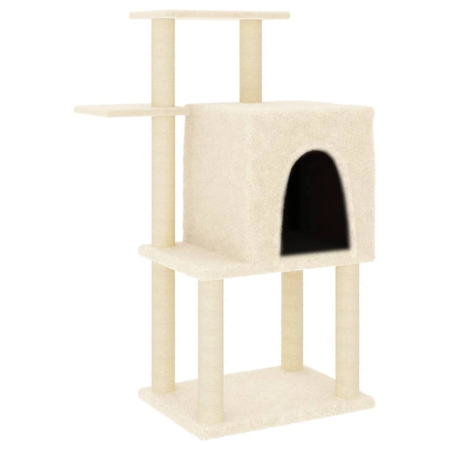 vidaXL Kratzbaum mit Sisal-KratzSäulen Creme 97 cm Modell 1