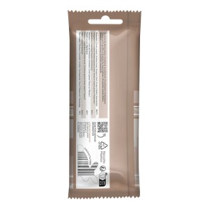 Lucky Jim Gymies Hunde-Snacks mit Kaninchen, 75g Packung, Rückseite.