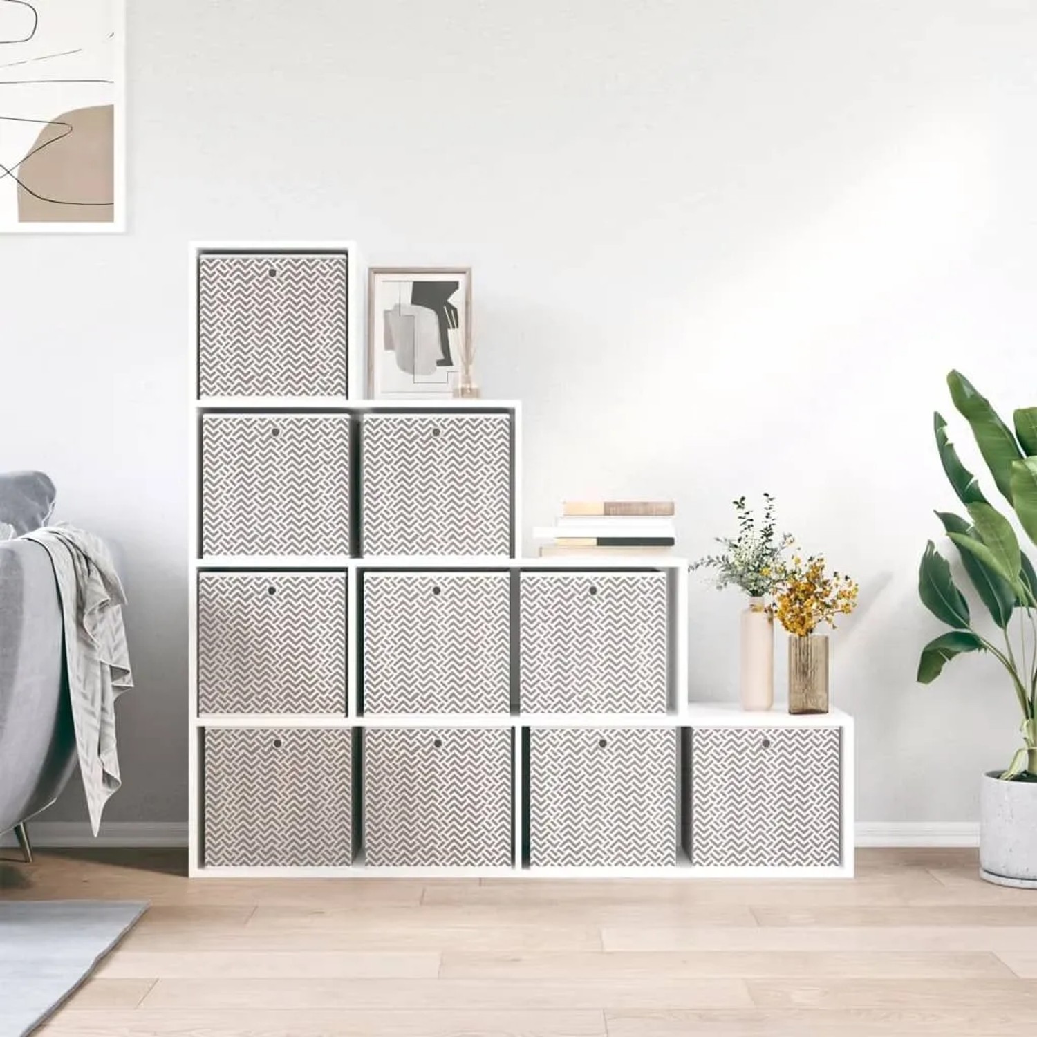 vidaXL Faltboxen 10 Stk Braun 32x32x32 cm Vlies 4018986_4