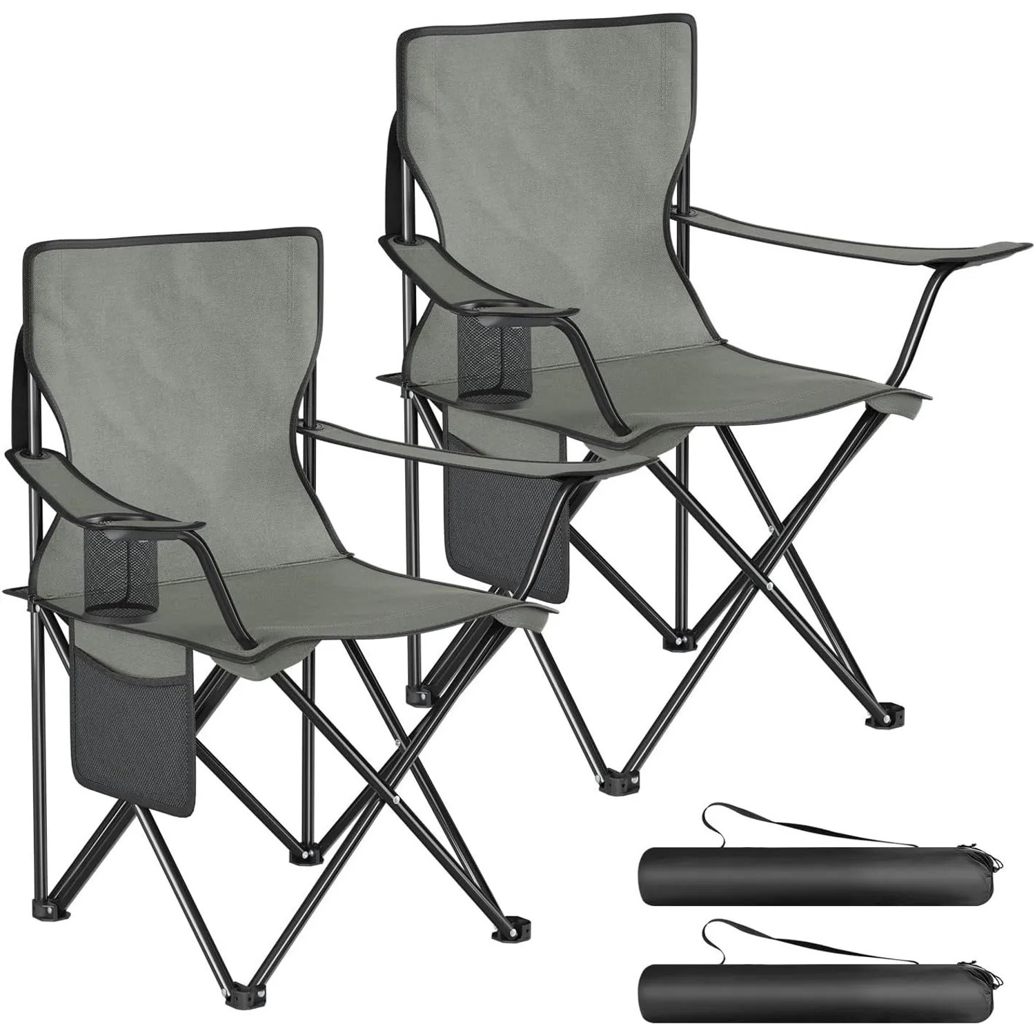 WOLTU Campingstuhl Klappbar 2 Set für Camping Angeln Picknicks