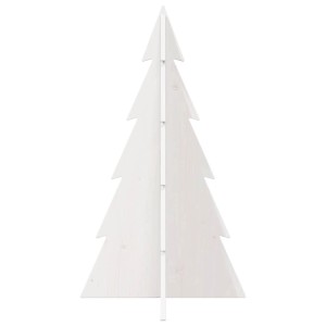 vidaXL Weihnachtsbaum zum Schmücken Weiß 80 cm Massivholz Kiefer 858169