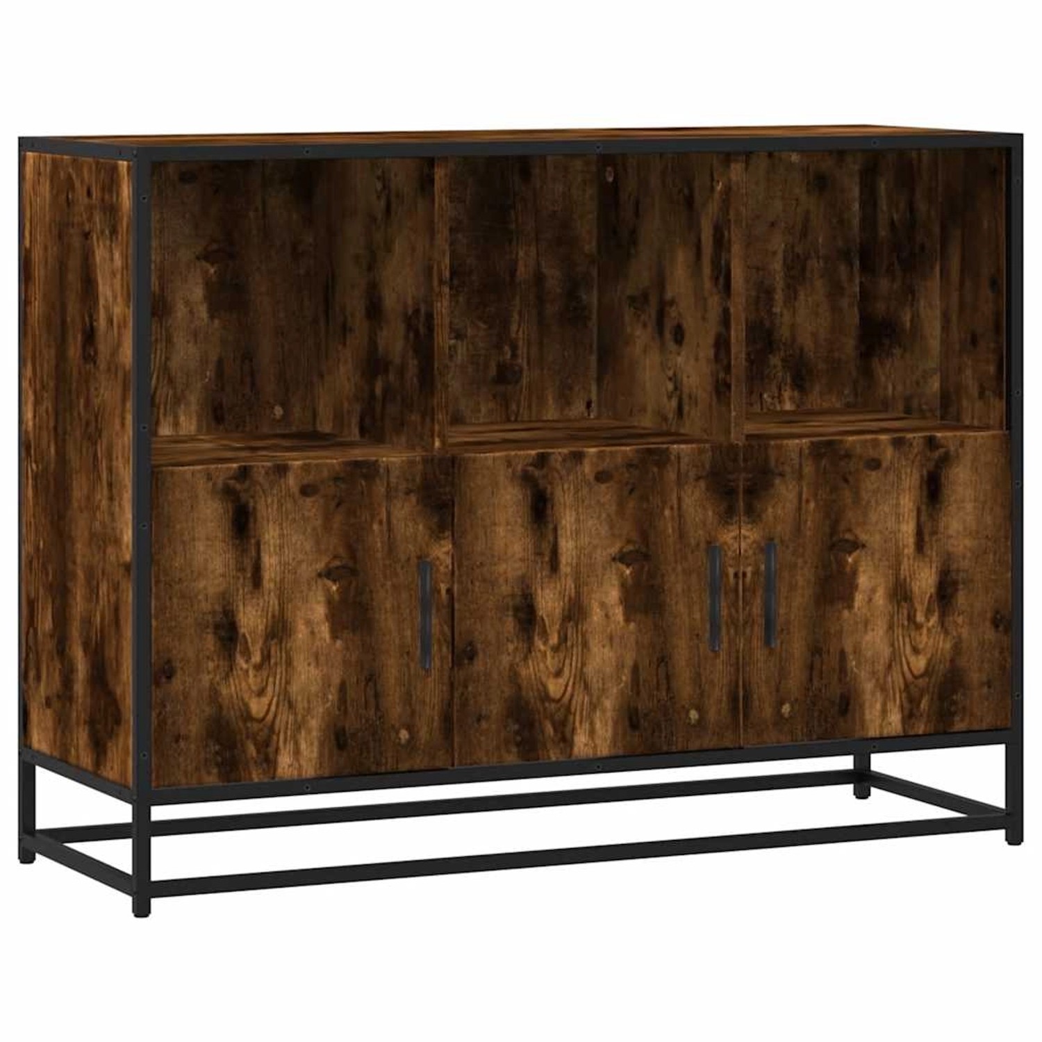 vidaXL Sideboard Räuchereiche 100x35x76 cm Holzwerkstoff 849031