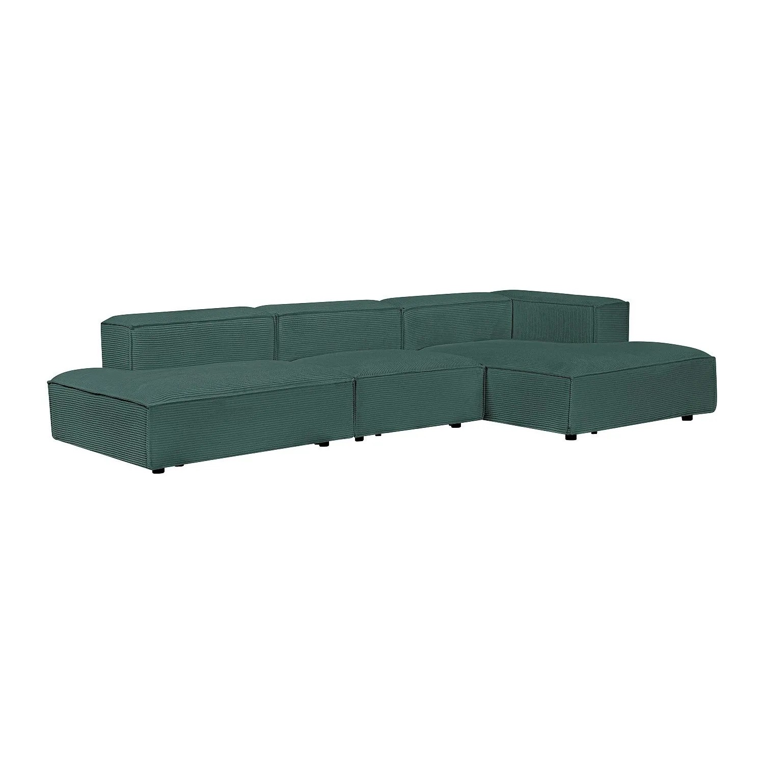 Vente-unique Modulierbares Sofa Ruzolo Grün 330 cm