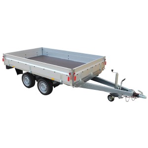 Stema Basic SH 2000-25-13.2 Autoanhänger, gebremst, mit klappbaren Bordwänden und Doppelachse.