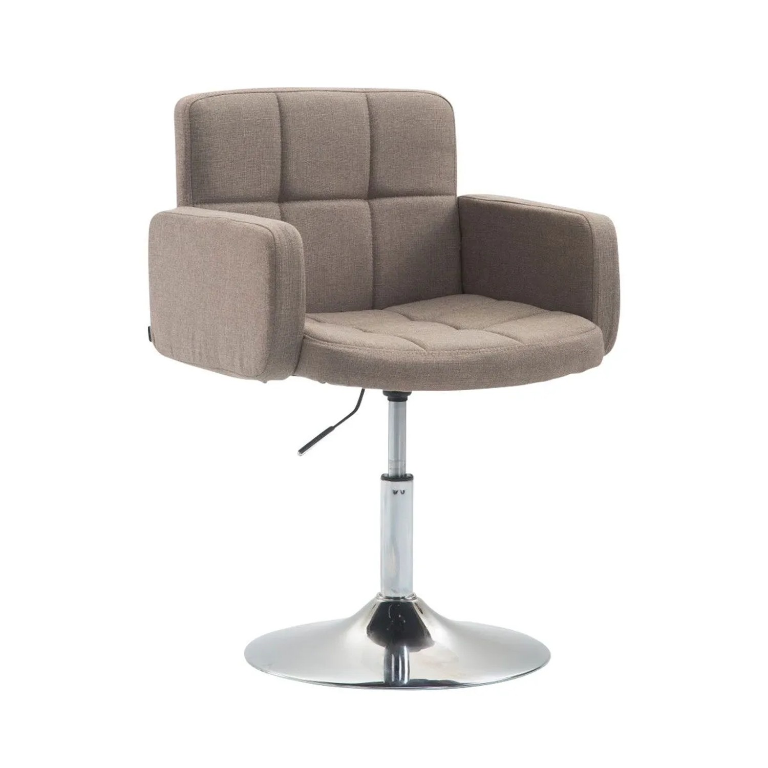 DELUKE Lounger Sessel RIYADH Stoff Taupe 58x48x80cm Barhocker Loungesessel Wohnzimmer Bequem Clubsessel Sessel Hotel