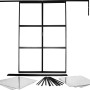 Vitavia Doppeltür-Set für Gewächshaus Sirius, schwarz, mit Rahmen, Glas und Montagematerial.