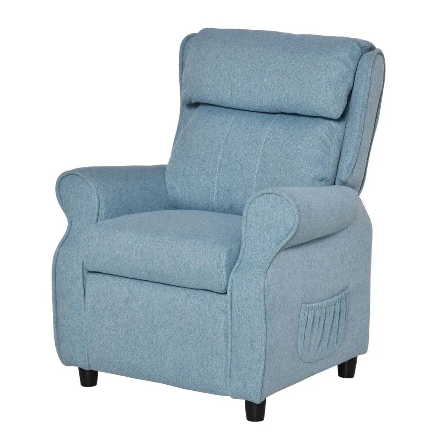 HOMCOM Sessel Kindersofa mit Fußstütze verstellbare Rückenlehne Stuhl (Kindercouch, 1-St., Kindersessel), Blau 58 x 53 x 70 cm