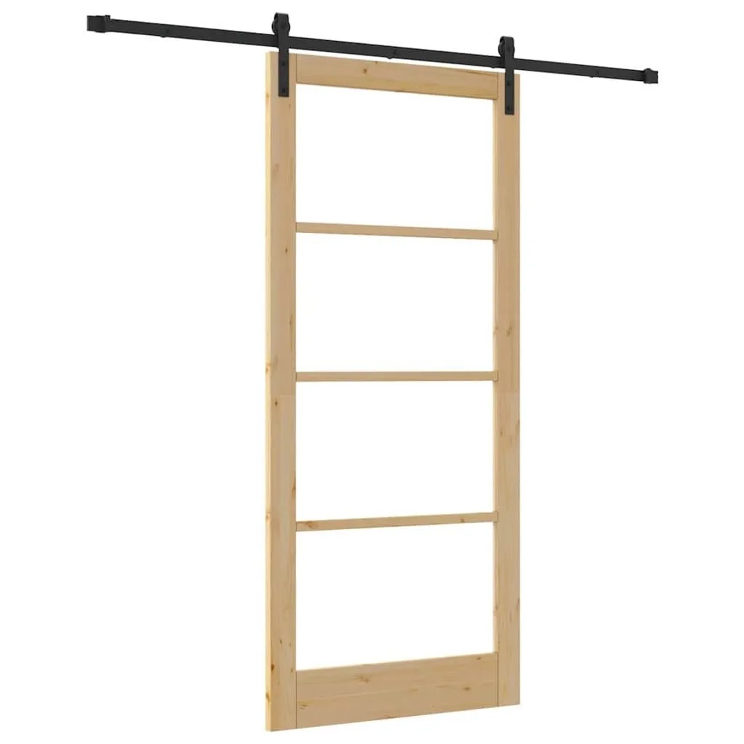 vidaXL Schiebetür ORKDAL Natur 93 x 211 cm Massivholz Kiefer und Glas 3331981