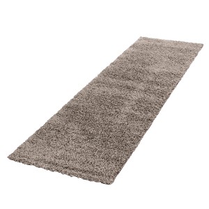 Beiger Ayyildiz Hochflorteppich Life, 60x110 cm. Flauschiger Shaggy Teppich für Wohnräume.