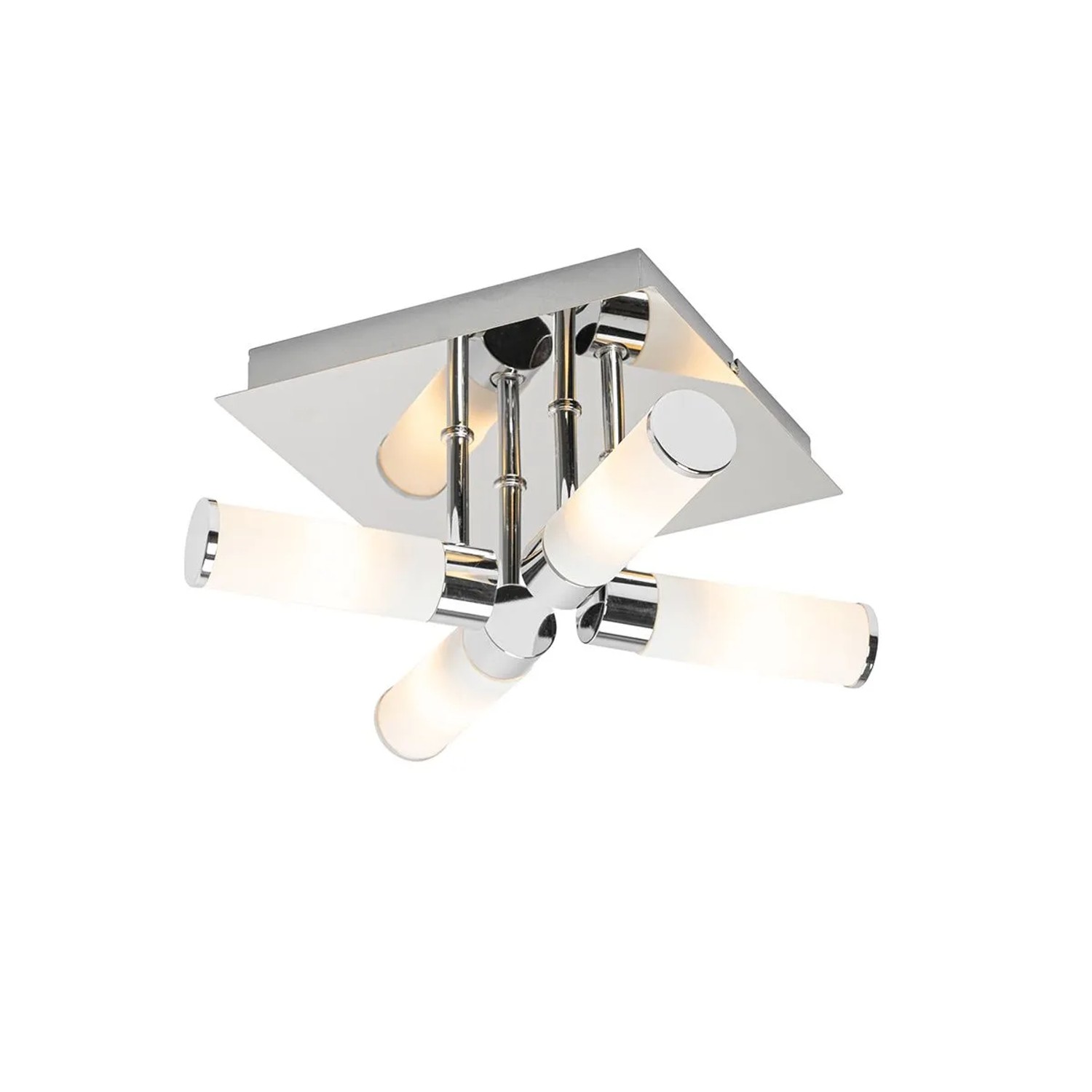 QAZQA Moderne Badezimmer Deckenleuchte Chrom 4 Flammig IP44 Bath