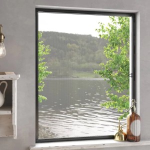 vidaXL Insektenschutz für Fenster Anthrazit 80x100 cm 153837
