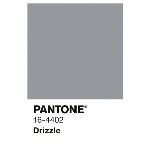Alpina Innenfarbe Pantone Drizzle 16-4402, ein matter, kühler Grauton als Farbmuster für Wände.