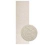 Cremefarbener Outdoor-Teppich ZIZUR in Jute-Optik, 80x250 cm, mit feiner Webstruktur für Innen & Außen.