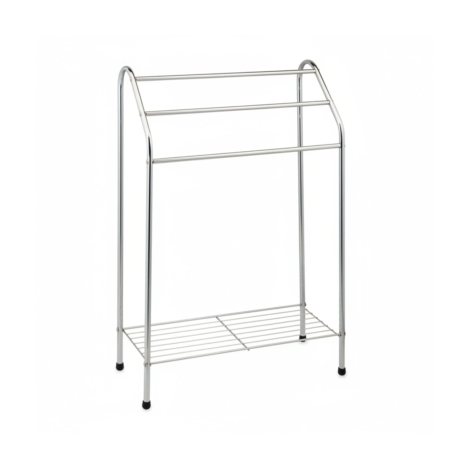 Relaxdays Handtuchständer Stahl Silber Mit Ablage 83,5 cm x 57,5 cm x 25,5 cm