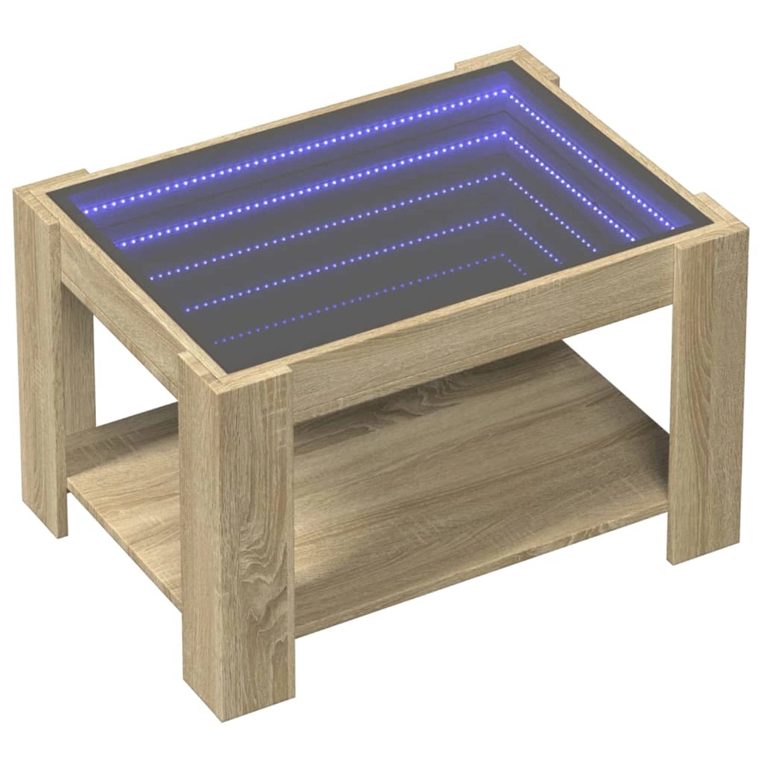 vidaXL LED-Couchtisch Sonoma Eiche 73x53x45 cm Holzwerkstoff 847548 günstig online kaufen