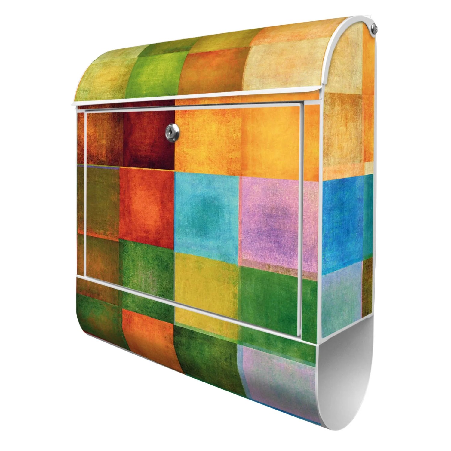 Banjado Design Briefkasten Weiß Pulverbeschichtet 39x47x14cm 2 Schlüssel Mi günstig online kaufen